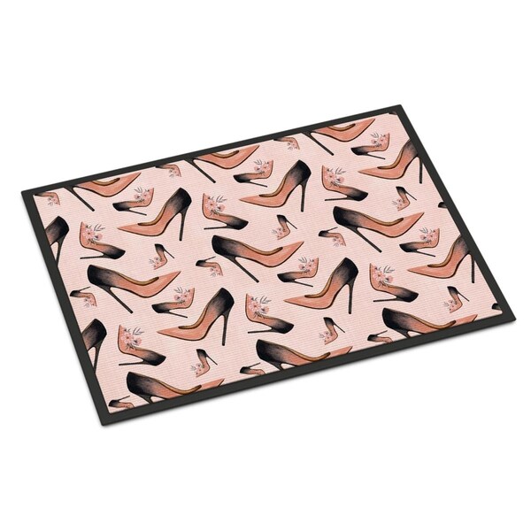 Carolines Treasures Watercolor Fashion Diva Shoes Indoor or Outdoor Mat, 24 x 36 in. BB7504JMAT - main